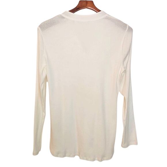 Soft Surroundings NWT White Rissani Western Ribbed Button Up Boho Top - Picture 6 of 7